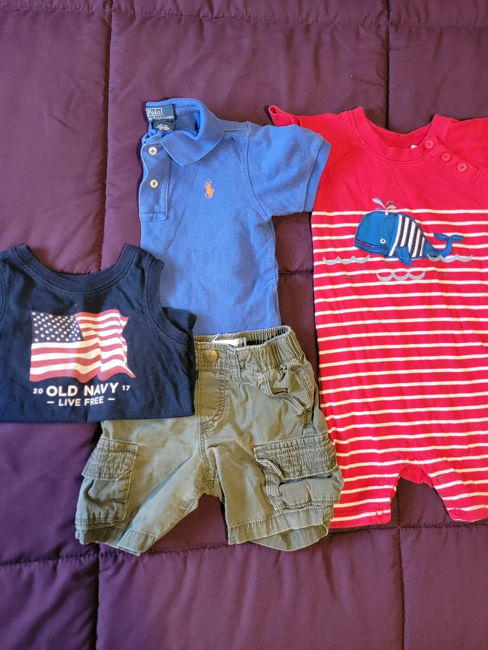 Baby Boy 18/24M Summer Clothes Lot | Polo, Old Navy, Shorts + Romper